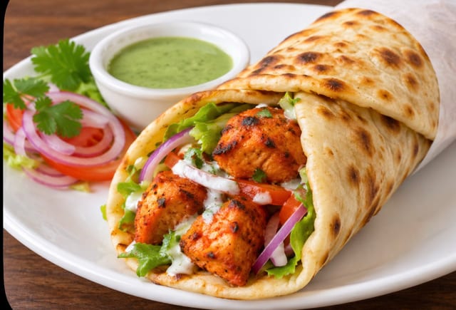 Chicken Tikka Roll.