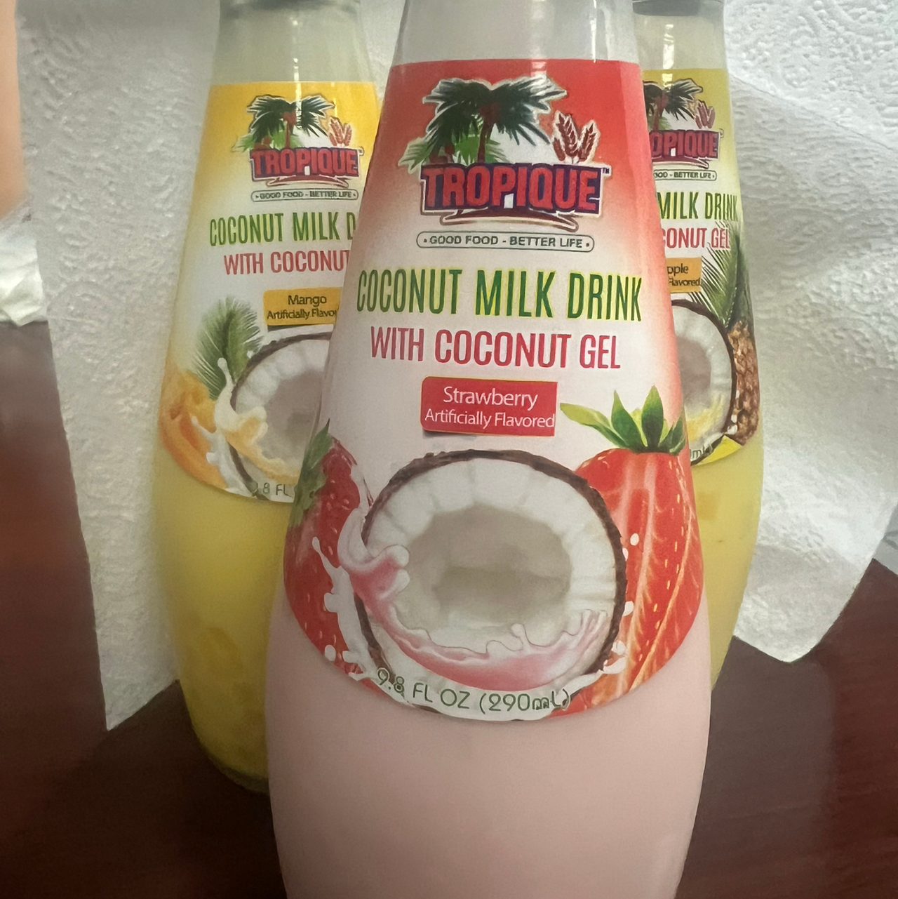 Strawberry Coconut Milk drink.