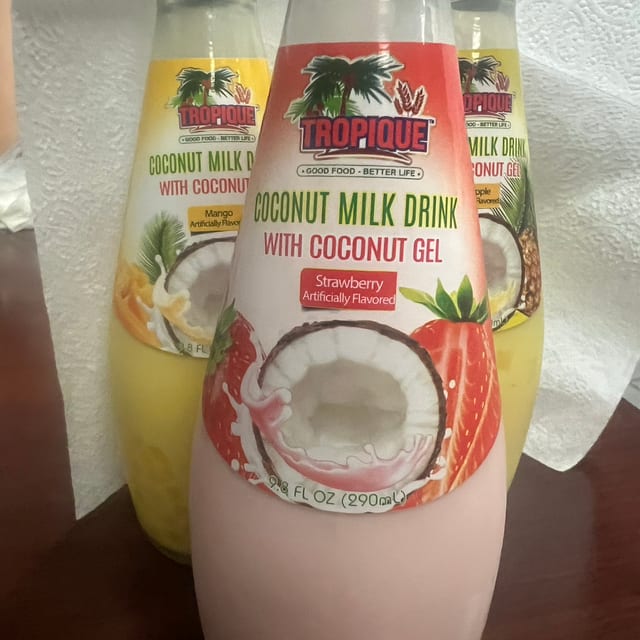 Strawberry Coconut Milk drink.